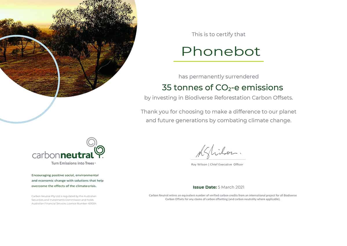 Carbon Neutral Certificate